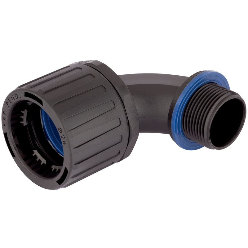 Lapp Zubehör - Kunststoff-Schutzschlauch-Verschraubung SILVYN-FPAX-90°-M16X1,5-/ 55507311 16-GY − 10 Stück