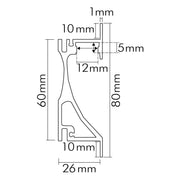 Nobile - Zubehör/Ersatzteile für Lichtschlauch/-band Alu-Profil 2m 5010520000