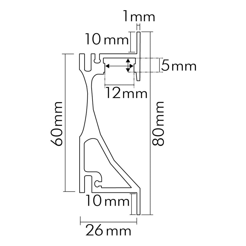 Nobile - Zubehör/Ersatzteile für Lichtschlauch/-band Alu-Profil 2m 5010520000