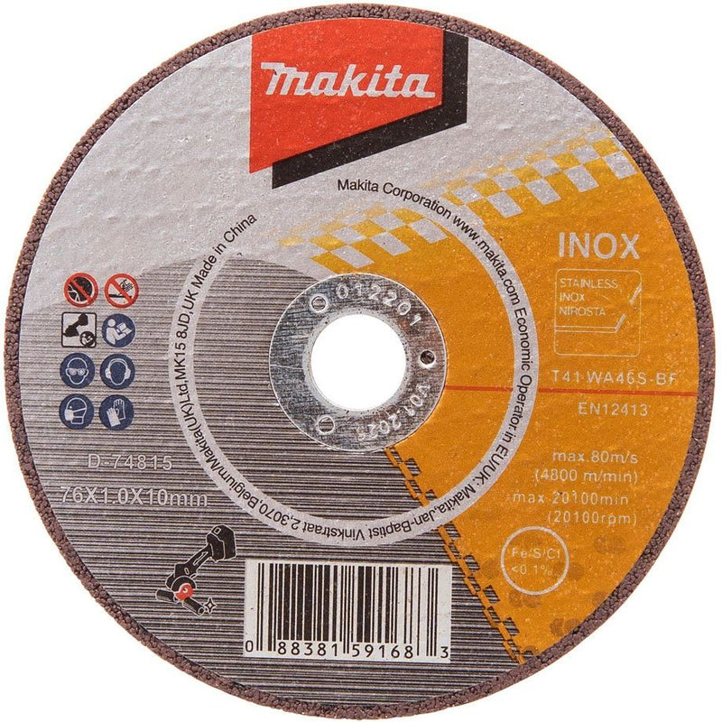 Makita - Trenn-/Schleifscheibe Trennscheibe D-74815-5 76 x 1,0 x 10
