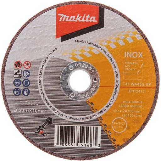 Makita - Trenn-/Schleifscheibe Trennscheibe D-74815-5 76 x 1,0 x 10