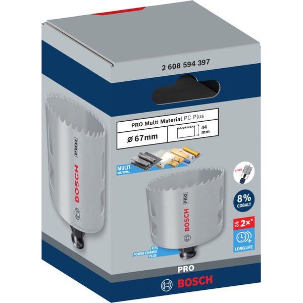 Bosch - Lochsäge PRO Multi Material PC Plus 2608594397 Lochsäge, 67 mm