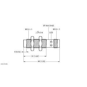 Turck - Kapazitiver Näherungsschalter Sensor NCT8-M12-IOL-H1141 kapazitiv − 1 Stück