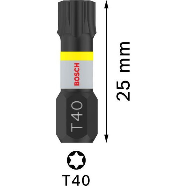Bosch - Bit PRO Impact Bit, T40 2608522478 25 mm, 2-tlg