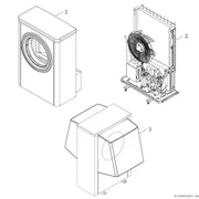 Bosch Thermotechnik - Abdeckung/Gehäuse für Außengeräte Schallhaube Luftwärmepumpe SHB17V bis 17kW Auslass