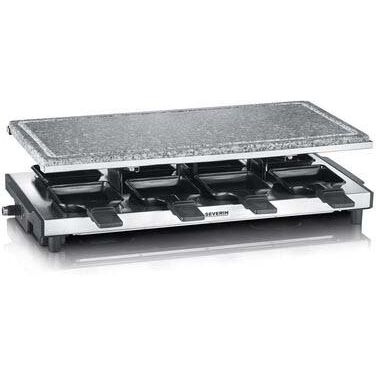 Severin - Raclette Raclette-Grill RG 2374 eds-geb/sw m.Naturgrillstein