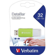 Verbatim - Speichermedium digital USB 2.0 Stick 32GB DataBar 49454 gn (R)12MB/s,(W)5MB/s − 10 Stück