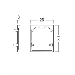 Zumtobel Group - Mechanisches Zubehör/Ersatzteile für Leuchten Abschlussplatte weiß SUP2 TRACK #22169706