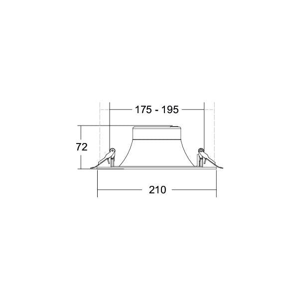 Brumberg Leuchten - Downlight/Strahler/Flutlicht LED-Einbaudownlight 230V 40671184DA 4000K