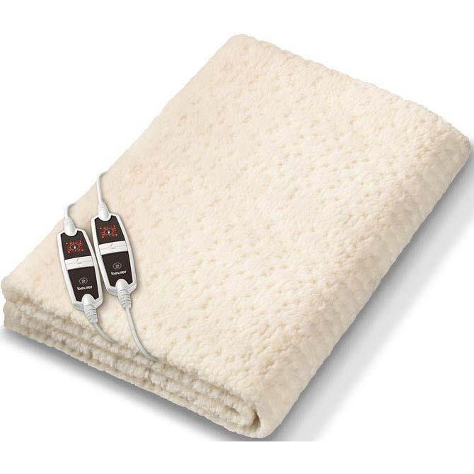 Beurer - Heizdecke/Heizkissen/Fußwärmer Doppel-Wärmeunterbett UB 56 Teddy Double 2x60W − 4 Stück