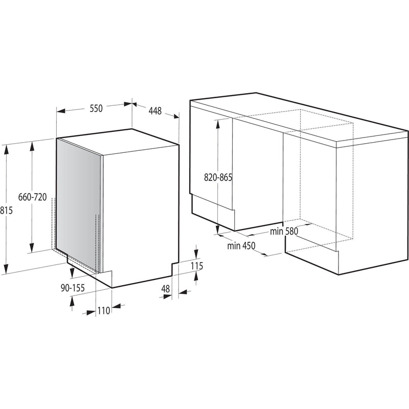 Gorenje - Geschirrspüler EB-Geschirrspüler GV520E10 45cm,11MG,9l,47dB