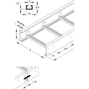 Niedax - Kabelleiter GFK-Kabelleiter ULV 150.300 150x300x6000mm − 6 Meter