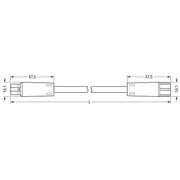 WAGO - Konfektionierte Leitung für steckbare Gebäudeinstallation konfekt.Verbindungsleitung 894-8392/073-406 Cca,Buchse Stecker