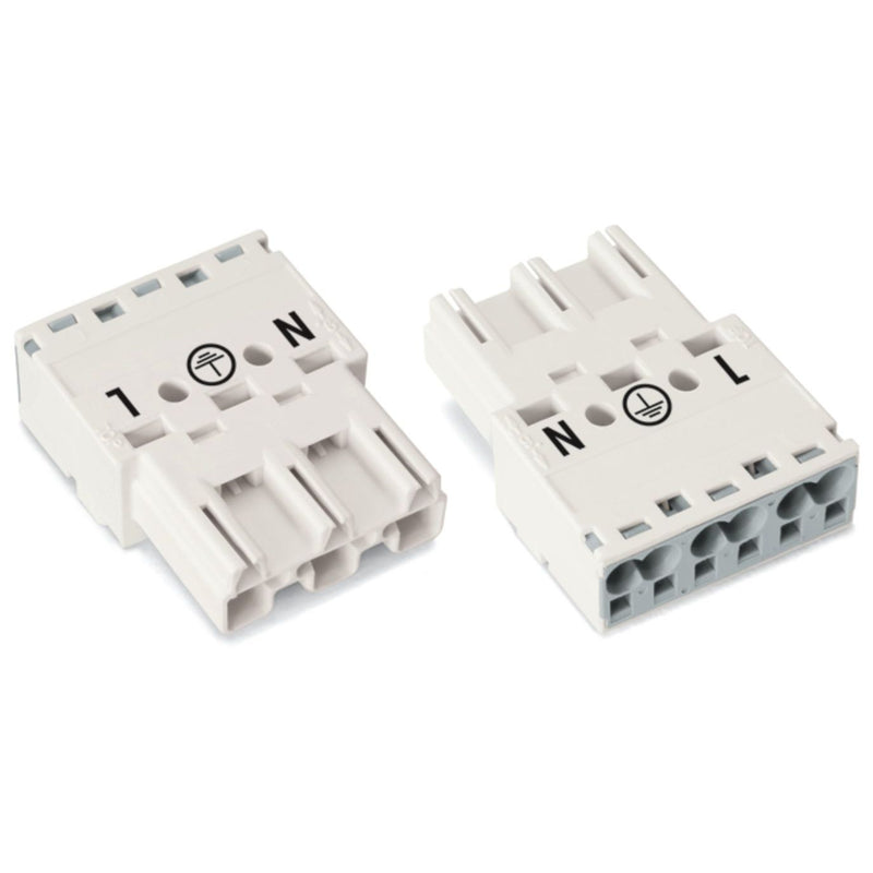 WAGO - Steckverbinder für steckbare Gebäudeinstallation Stecker 770-233 2x0,5-4mmq weiß − 100 Stück