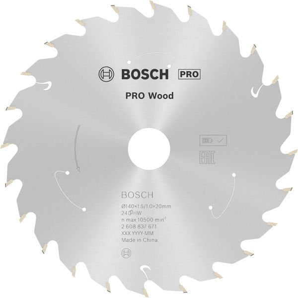 Bosch - Kreissägeblatt PRO Wood cordless 2608837671 Kreissägeblatt 140 x