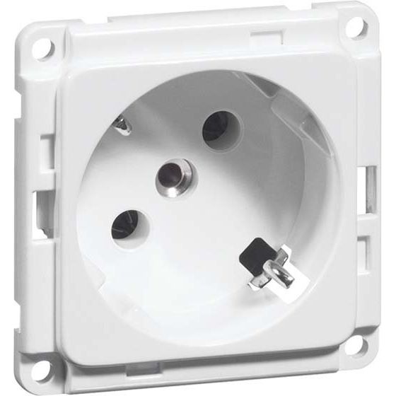 Peha - Schalter-/Steckdosenkombination Steckdose SCHUKO D 6711.02 WI EB, 45Grad, reinws
