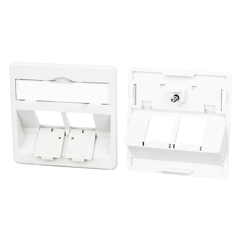Metz Connect - Kommunikationsanschlussdose Kupfer Zentralplatte 50x50 860210-0202-I 2P reinws Modul − 10 Stück