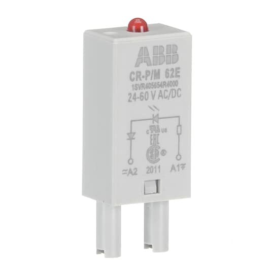 ABB Stotz S&J - Zubehör/Ersatzteile für Schaltrelais Steckmodul CR-P/M 62E LED rot, 24-60VAC/DC − 10 Stück