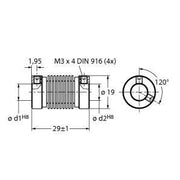 Turck - Zubehör/Ersatzteile für Befehlsgeräte Balgkupplung RCS-19-08-08
