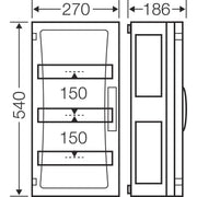 Hensel - Installationskleinverteiler ENYSTAR-Automatengehäuse FP 1349 36 Teilungseinheiten