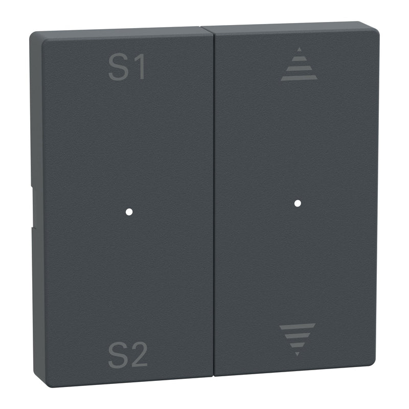 Merten - Abdeckung/Bedienelement für Installationsschalterprogramme Wippe anth. MEG5227-0414 2f,(Szene1/2,Auf/Ab)