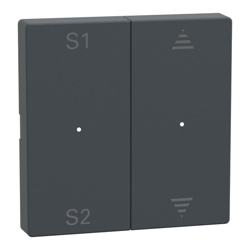 Merten - Abdeckung/Bedienelement für Installationsschalterprogramme Wippe anth. MEG5227-0414 2f,(Szene1/2,Auf/Ab)