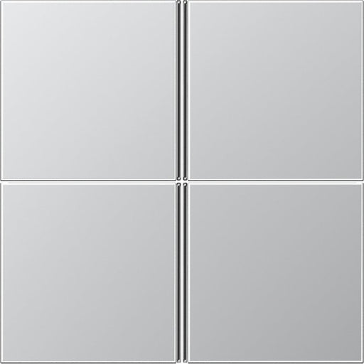 Jung - Abdeckung/Bedienelement für Installationsschalterprogramme Tastensatz 4-fach alu AL 2404 TSA komplett − 1 Stück