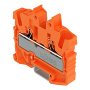 WAGO - Durchgangs-Reihenklemme 2-LeiterMini-Durchgangskl. 2252-1202 Drücker,2,5 mm²,or − 100 Stück