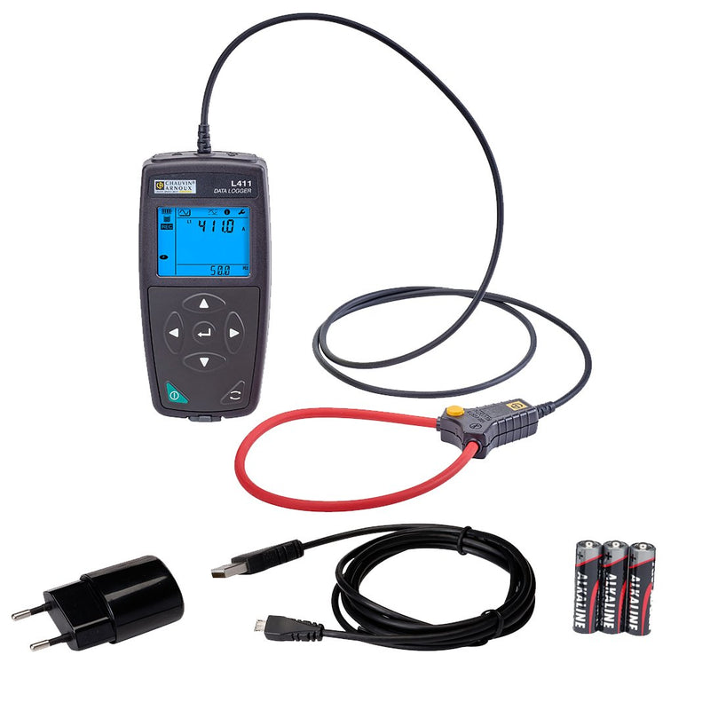Chauvin Arnoux - Netz- und Leistungsanalysator L411 Stromdatenlogger P01157180 1 Kanal