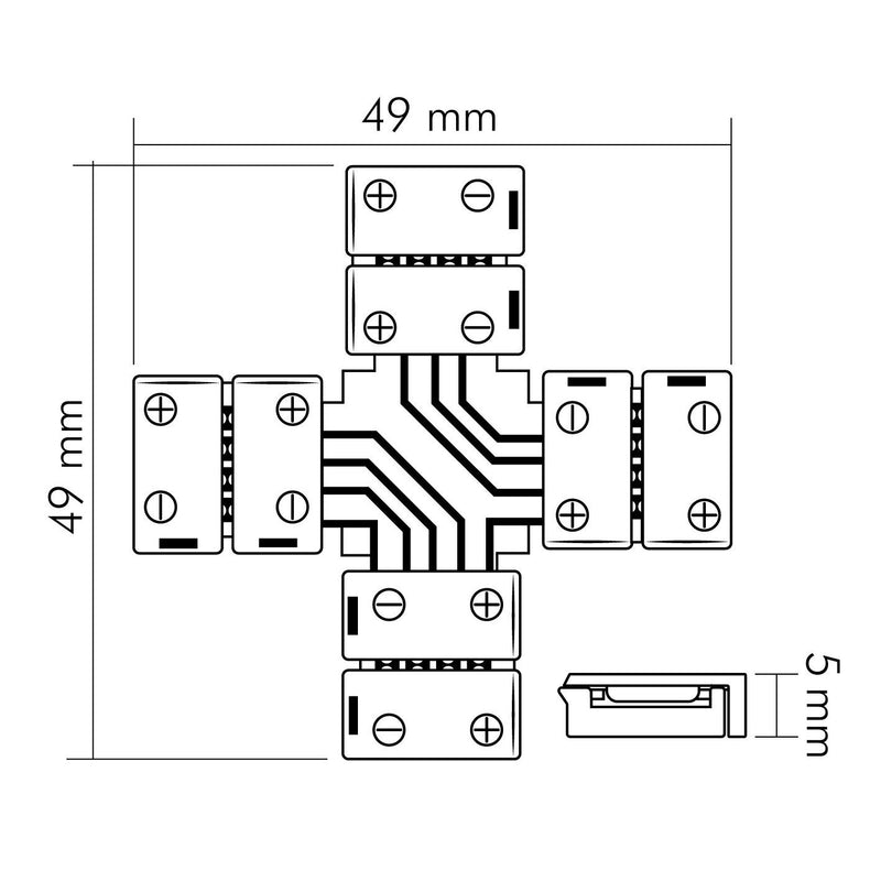 Nobile - Zubehör/Ersatzteile für Lichtschlauch/-band Kreuzverbinder 5er Set 5011510985