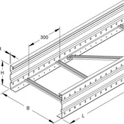Niedax - Kabelleiter Weitspannkabelleiter WSL 200.200/3 F 200x200x3000mm − 3 Meter