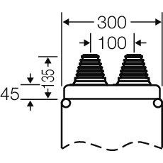 Hensel - Einführungsflansch für Kleingehäuse/Schaltschrank Kabeleinführung d=70mm Mi FP 82 für MI-Verteiler