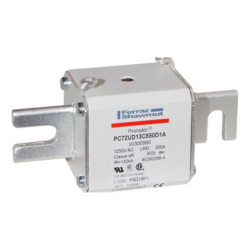 Mersen - Messersicherung Sicherungseinsatz aR PC72UD13C550D1A Gr.72 AC1250V 550A − 3 Stück