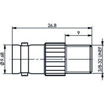 Telegärtner - Koax-Kupplung Adapter BNC-F (F-F) 100023640 − 5 Stück