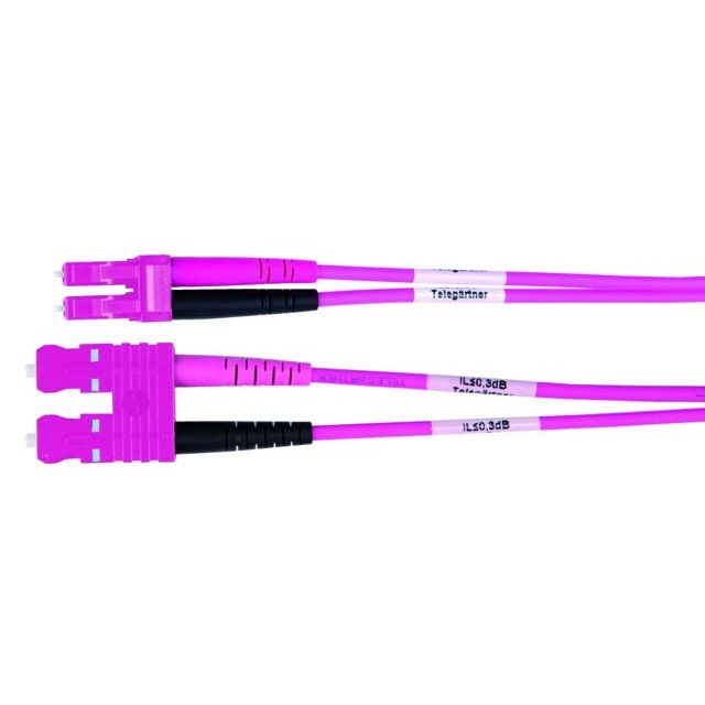 Telegärtner - Patchkabel LWL LWL-Duplex-Adapterkabel 100012417 violett, 5,0 m