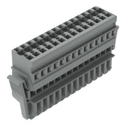 WAGO - Ein- und mehrpolige Klemmenleiste 1-Leiter-Federleiste 769-114/021-000 CAGE CLAMP,4mm²,grau − 10 Stück