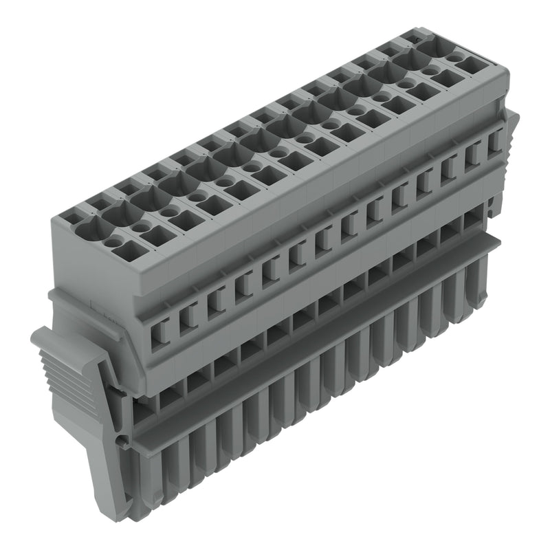 WAGO - Ein- und mehrpolige Klemmenleiste 1-Leiter-Federleiste 769-114/021-000 CAGE CLAMP,4mm²,grau − 10 Stück