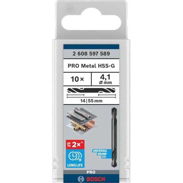 Bosch - Bohrer PRO Metal HSS-G 2608597589 Spiralbohrer mit