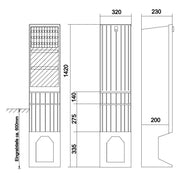 GSAB Elektrotechnik - Anschlussschrank Verteilersäule 32S1400K10xD02-3