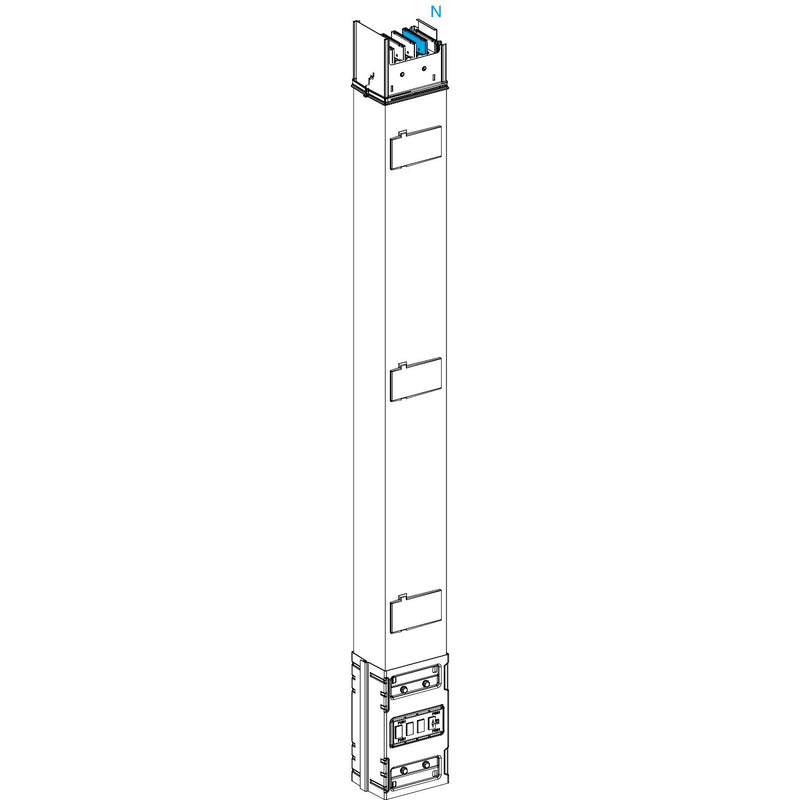 Schneider Electric - Schienenverteilereinheit für Steigleitung KSA gerades Element KSA800EV4153 800A 1,5m