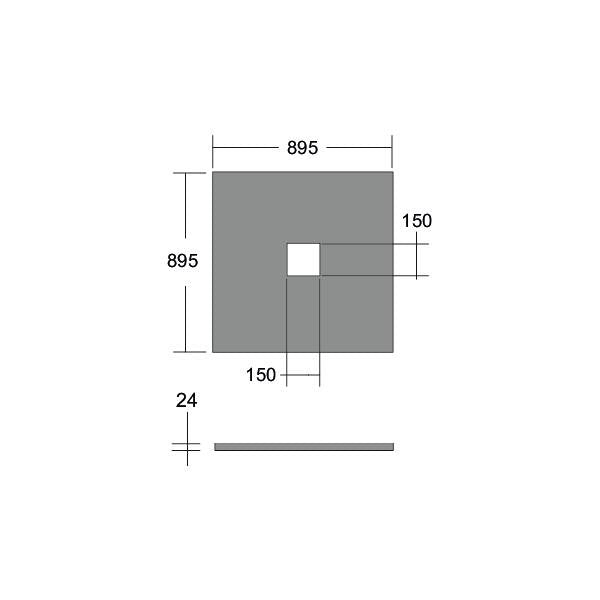 Brumberg Leuchten - Mechanisches Zubehör/Ersatzteile für Leuchten Akustikpaneel Q895mm 85130542 Auss. Q150mm, charc