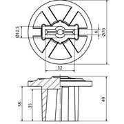 DEHN - Zubehör/Ersatzteile für Erdung und Blitzschutz Schutzkappe PVC SKRD10FL30X35GRGEPVC Rd 10mm/Fl 30x3,5mm