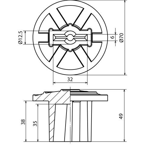 DEHN - Zubehör/Ersatzteile für Erdung und Blitzschutz Schutzkappe PVC SKRD10FL30X35GRGEPVC Rd 10mm/Fl 30x3,5mm