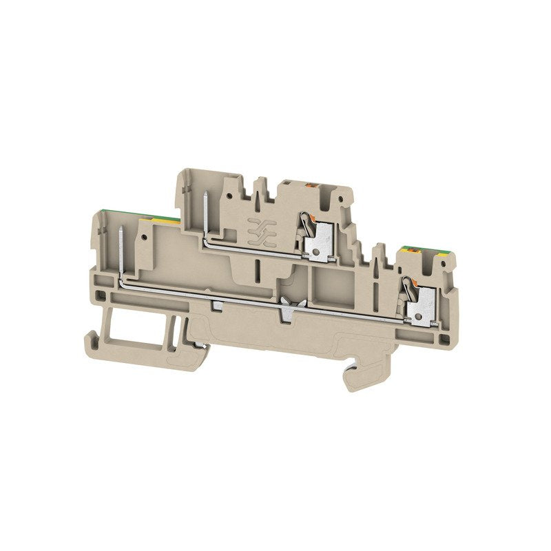 Weidmüller - Durchgangs-Reihenklemme Klemme APGTB1.52TFT-PE4C/2 PUSH IN, 1.5 mm² − 50 Stück