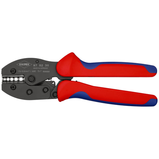 Knipex - Presswerkzeug Kabelschuhe/Verbinder, Aderendhülsen, Schirmanschluss PreciForce Crimpzange 97 52 30 SB PreciForce, 220mm