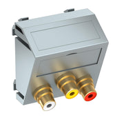 OBO Bettermann - Einsatz/Abdeckung für Kommunikationstechnik Multimediaträger MTS-12R L AL1 45x45mm alu lackiert