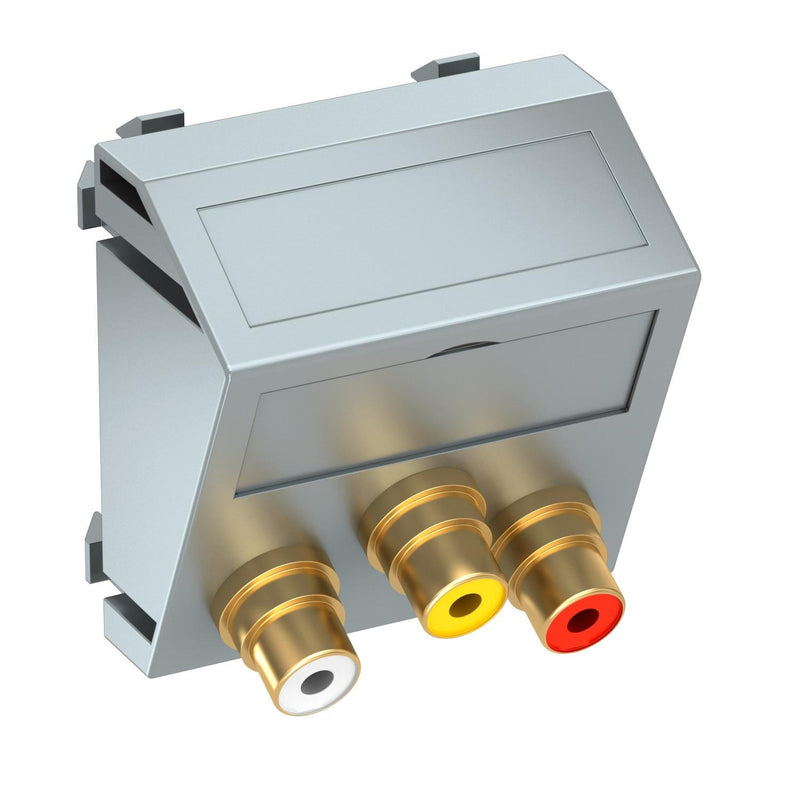 OBO Bettermann - Einsatz/Abdeckung für Kommunikationstechnik Multimediaträger MTS-12R L AL1 45x45mm alu lackiert