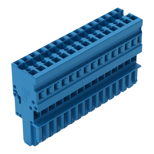 WAGO - Ein- und mehrpolige Klemmenleiste 1-Leiter-Federleiste 769-115/000-006 CAGE CLAMP,4mm²,blau − 10 Stück