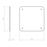 Kaiser - Deckel für Dose/Gehäuse für Montage in der Wand/Decke Abschluss-Feuchtraumdeckel 9909.03 130x130x4mm