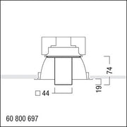 Zumtobel Group - Lichttechnisches Zubehör/Ersatzteile für Leuchten Dekoglas PANOS INF #60800697 FLUX Q140 H KLAR